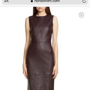 Vince leather sheath dress